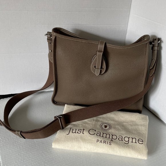 Just Campagne Eugienie cross body bag etoupe - Picture 1 of 13